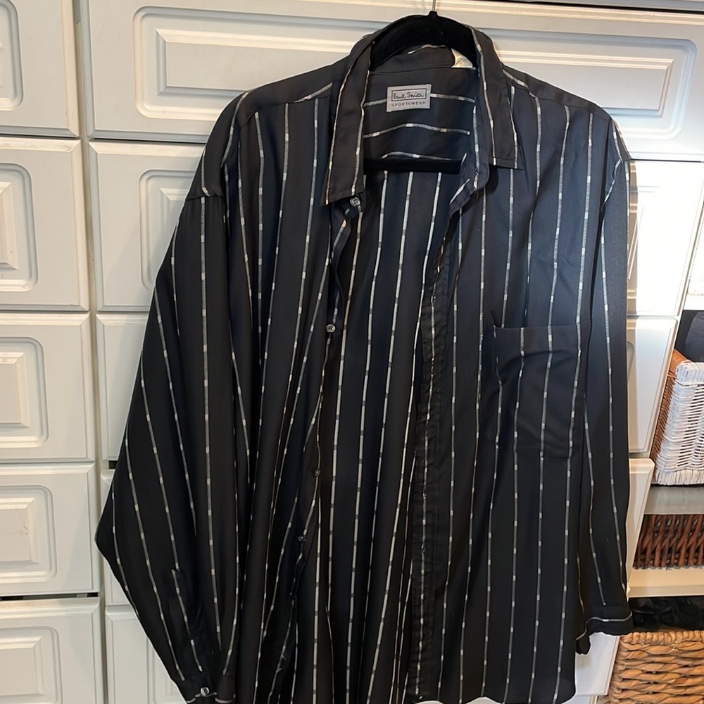 Paul Smith Made in Hong Kong Vintage Blk shirt.